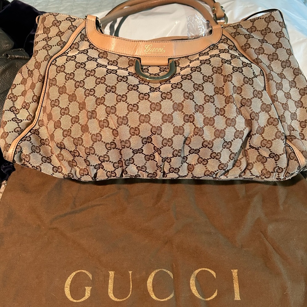 Gucci Hobo/Shoulder Canvas Bag